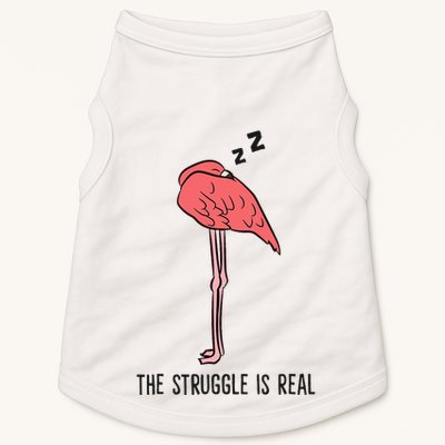 Tired Flamingo Lazy Flamingo The Struggle Is Real Doggie Tank