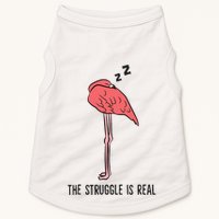 Tired Flamingo Lazy Flamingo The Struggle Is Real Doggie Tank