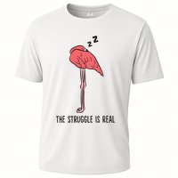 Tired Flamingo Lazy Flamingo The Struggle Is Real Performance Shirt