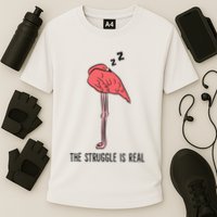 Tired Flamingo Lazy Flamingo The Struggle Is Real Performance Shirt