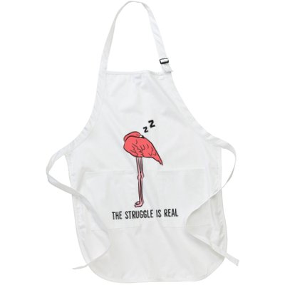 Tired Flamingo Lazy Flamingo The Struggle Is Real Apron