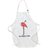Tired Flamingo Lazy Flamingo The Struggle Is Real Apron