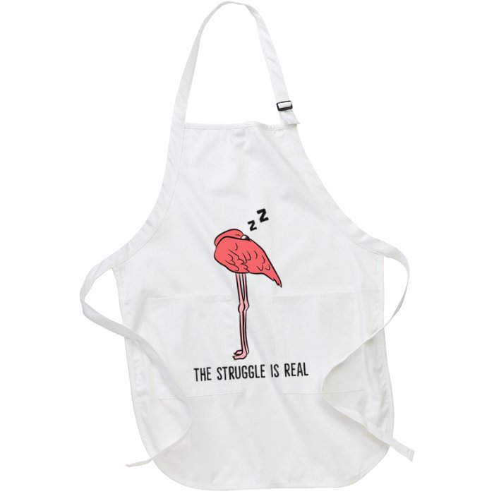 Tired Flamingo Lazy Flamingo The Struggle Is Real Apron