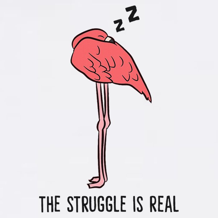 Tired Flamingo Lazy Flamingo The Struggle Is Real T-Shirt
