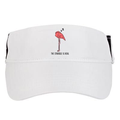 Tired Flamingo Lazy Flamingo The Struggle Is Real Adult Drive Performance Visor