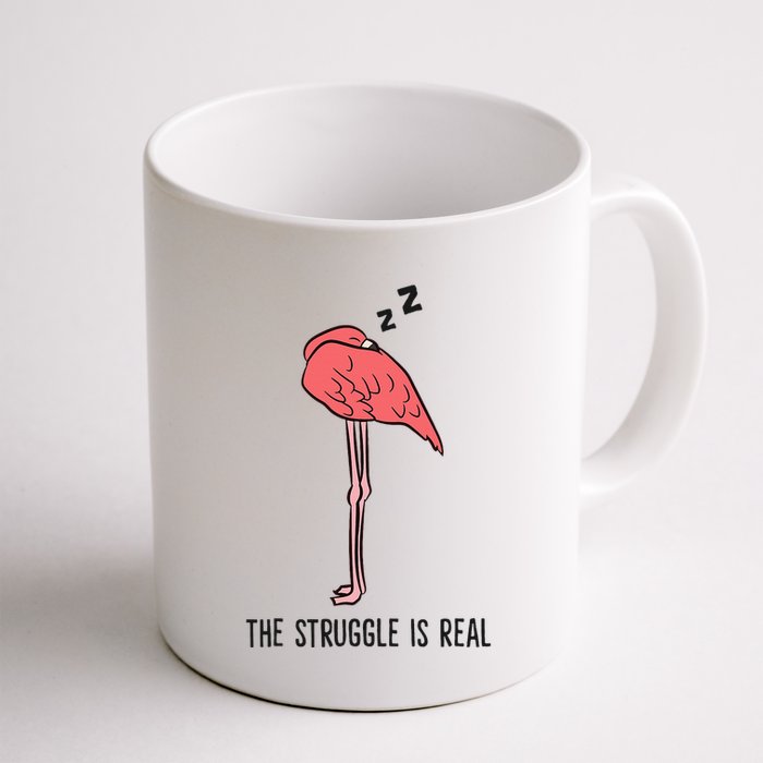 Tired Flamingo Lazy Flamingo The Struggle Is Real Mug
