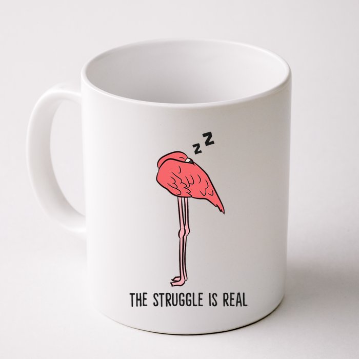 Tired Flamingo Lazy Flamingo The Struggle Is Real Mug