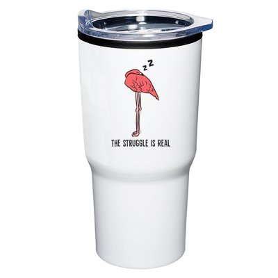 Tired Flamingo Lazy Flamingo The Struggle Is Real Tumbler