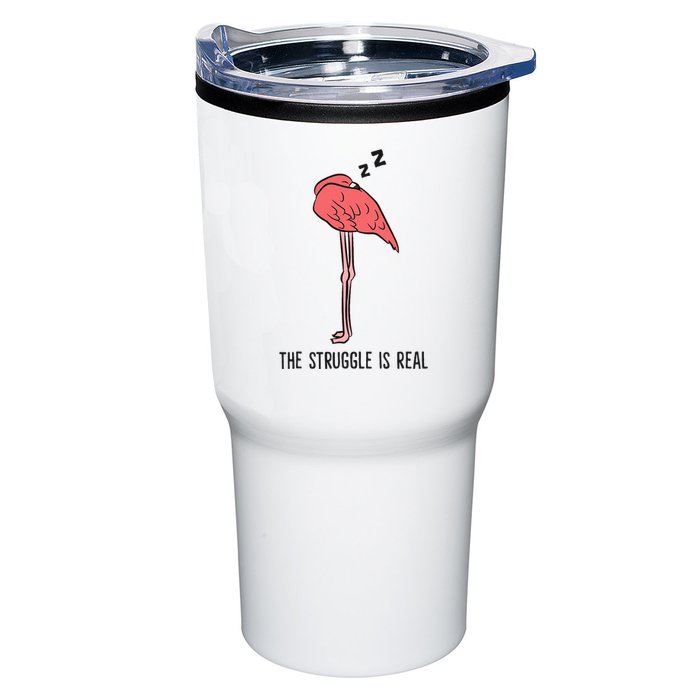 Tired Flamingo Lazy Flamingo The Struggle Is Real Tumbler