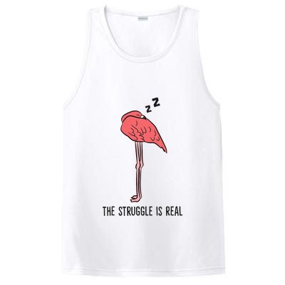 Tired Flamingo Lazy Flamingo The Struggle Is Real PosiCharge Competitor Tank