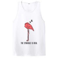Tired Flamingo Lazy Flamingo The Struggle Is Real PosiCharge Competitor Tank