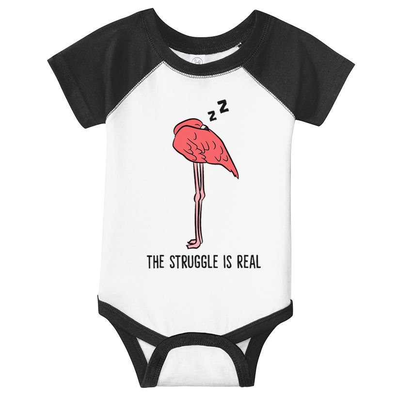 Tired Flamingo Lazy Flamingo The Struggle Is Real Infant Baby Jersey Bodysuit