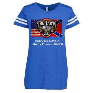 The Farm Liberty Missouri Usa Bar Honkytonk Enza Ladies Jersey Football T-Shirt