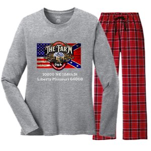 The Farm Liberty Missouri Usa Bar Honkytonk Women's Long Sleeve Flannel Pajama Set 