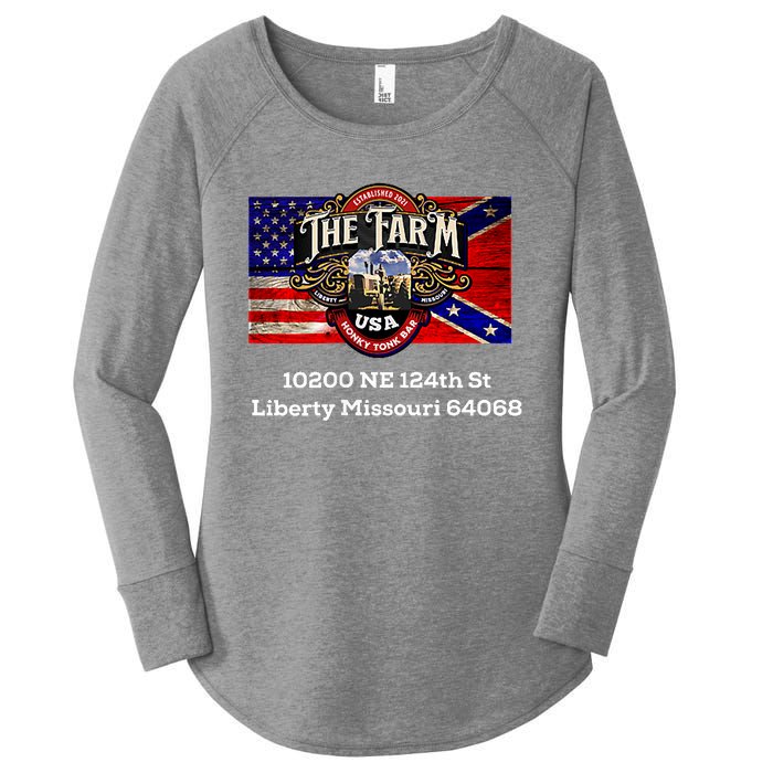 The Farm Liberty Missouri Usa Bar Honkytonk Women's Perfect Tri Tunic Long Sleeve Shirt