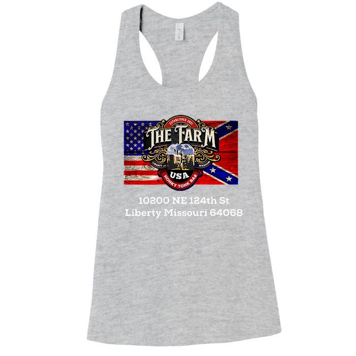 The Farm Liberty Missouri Usa Bar Honkytonk Women's Racerback Tank