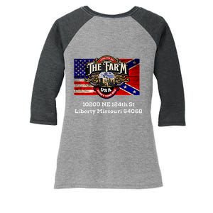 The Farm Liberty Missouri Usa Bar Honkytonk Women's Tri-Blend 3/4-Sleeve Raglan Shirt