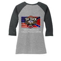 The Farm Liberty Missouri Usa Bar Honkytonk Women's Tri-Blend 3/4-Sleeve Raglan Shirt