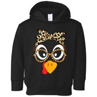 Turkey Face Leopard Headband Glasses Thanksgiving Women Girl Toddler Hoodie