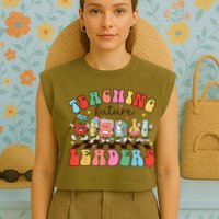 Teaching Future Leaders,It's a Good Day to Teach Tiny Humans Garment-Dyed Women's Muscle Tee