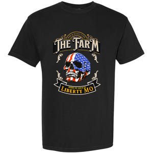 The Farm Liberty Missouri USA Bar Honkytonk American Skull Garment-Dyed Heavyweight T-Shirt