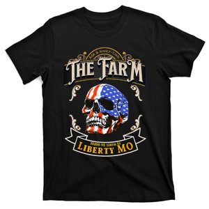 The Farm Liberty Missouri USA Bar Honkytonk American Skull T-Shirt