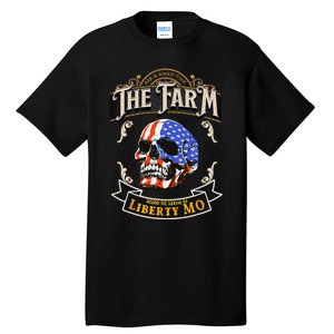 The Farm Liberty Missouri USA Bar Honkytonk American Skull Tall T-Shirt