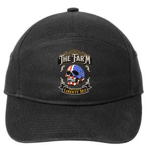 The Farm Liberty Missouri USA Bar Honkytonk American Skull 7-Panel Snapback Hat