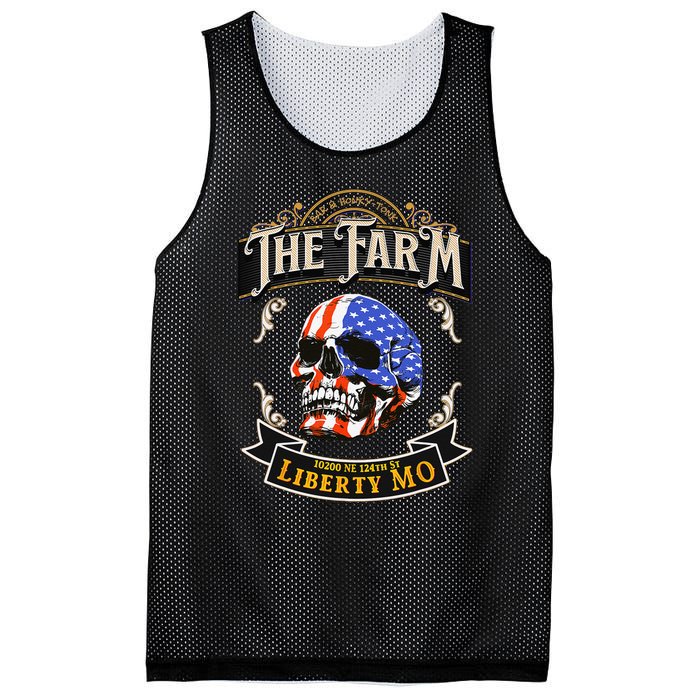 The Farm Liberty Missouri USA Bar Honkytonk American Skull Mesh Reversible Basketball Jersey Tank