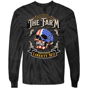 The Farm Liberty Missouri USA Bar Honkytonk American Skull Tie-Dye Long Sleeve Shirt