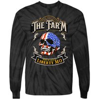 The Farm Liberty Missouri USA Bar Honkytonk American Skull Tie-Dye Long Sleeve Shirt