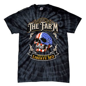 The Farm Liberty Missouri USA Bar Honkytonk American Skull Tie-Dye T-Shirt