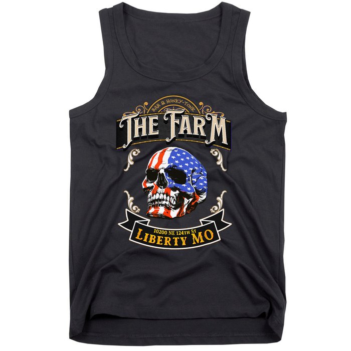 The Farm Liberty Missouri USA Bar Honkytonk American Skull Tank Top