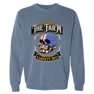 The Farm Liberty Missouri USA Bar Honkytonk American Skull Garment-Dyed Sweatshirt