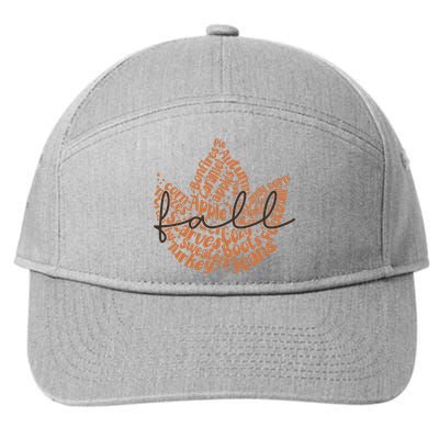 Trendy Fall Leaves Fall Vibes Fall 7-Panel Snapback Hat