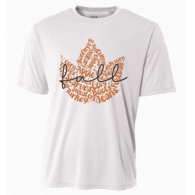 Trendy Fall Leaves Fall Vibes Fall Cooling Performance Crew T-Shirt