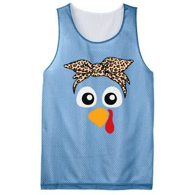 Turkey Face Leopard Headband Thanksgiving Pilgrim Mesh Reversible Basketball Jersey Tank