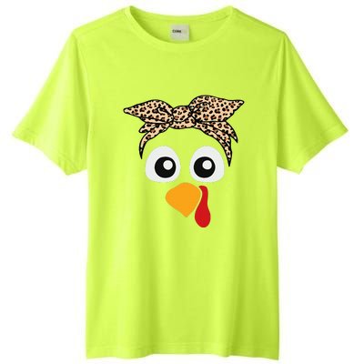 Turkey Face Leopard Headband Thanksgiving Pilgrim Tall Fusion ChromaSoft Performance T-Shirt