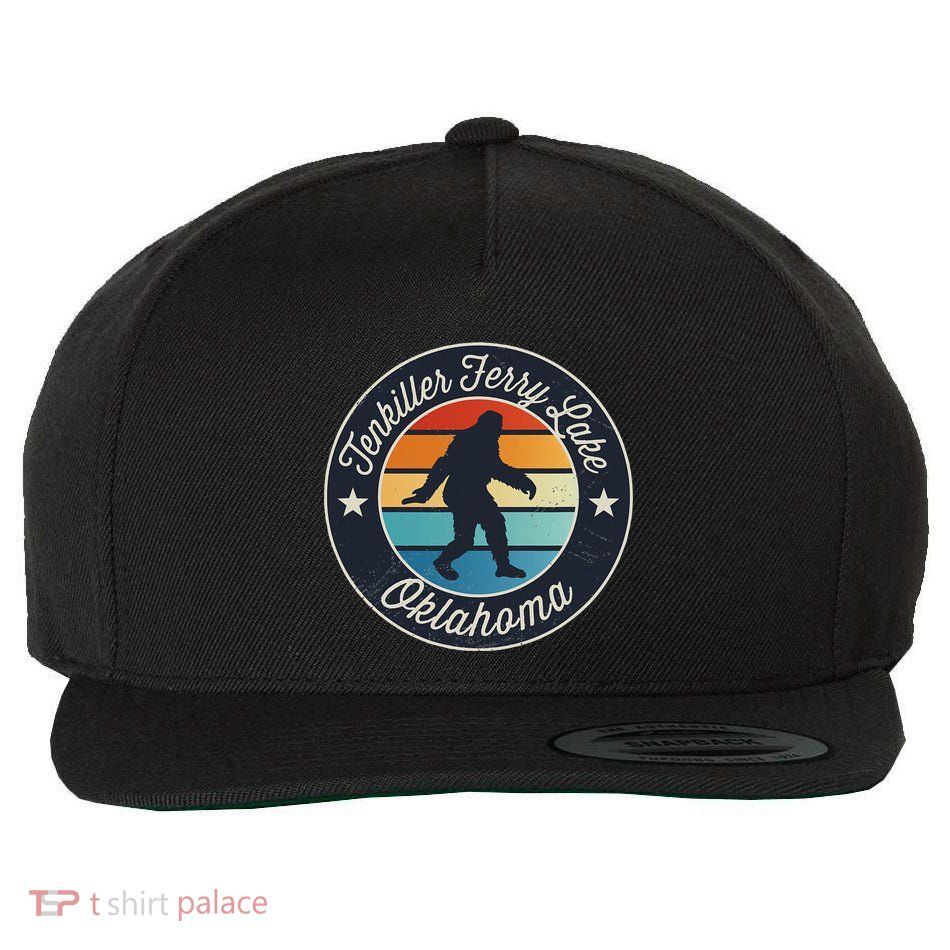 Tenkiller Ferry Lake Oklahoma Sasquatch Souvenir Wool Snapback Cap