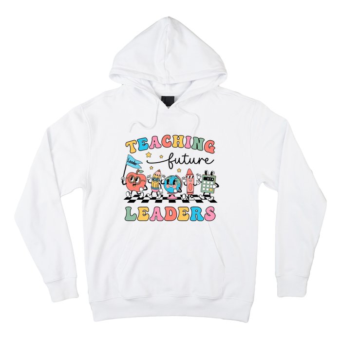 Teaching Future Leaders Back To School Kindergarten Teacher Groovy Hoodie