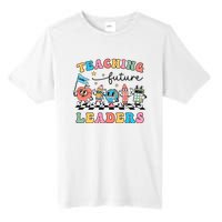 Teaching Future Leaders Back To School Kindergarten Teacher Groovy Tall Fusion ChromaSoft Performance T-Shirt