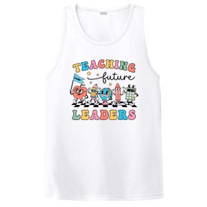 Teaching Future Leaders Back To School Kindergarten Teacher Groovy PosiCharge Competitor Tank