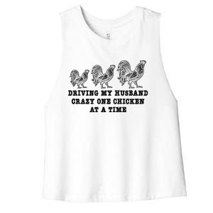 The Farm Liberty Missouri USA Bar Honkytonk Chicken Lady Women's Racerback Cropped Tank