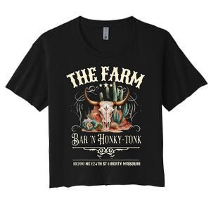 The Farm Liberty Missouri USA Bar Honkytonk Music Women's Crop Top Tee