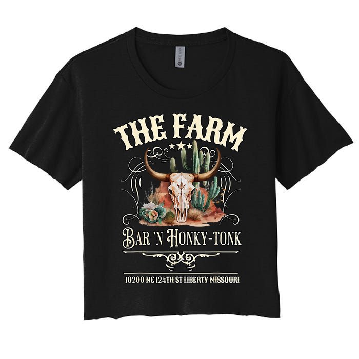 The Farm Liberty Missouri USA Bar Honkytonk Music Women's Crop Top Tee