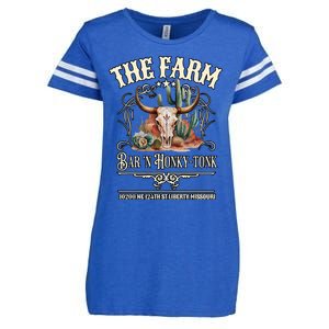 The Farm Liberty Missouri USA Bar Honkytonk Music Enza Ladies Jersey Football T-Shirt