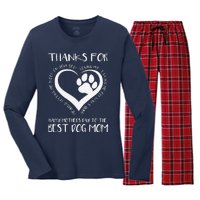 Thanks For Loving Me Happy MotherS Day To The Best Dog Mom Women's Long Sleeve Flannel Pajama Set 