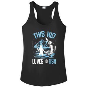 This Fish Loves To Fish Funny Fishing Boy Gifts Ladies PosiCharge Competitor Racerback Tank