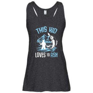 This Fish Loves To Fish Funny Fishing Boy Gifts Ladies Essential Flowy Tank