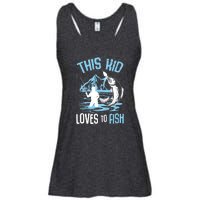 This Fish Loves To Fish Funny Fishing Boy Gifts Ladies Essential Flowy Tank